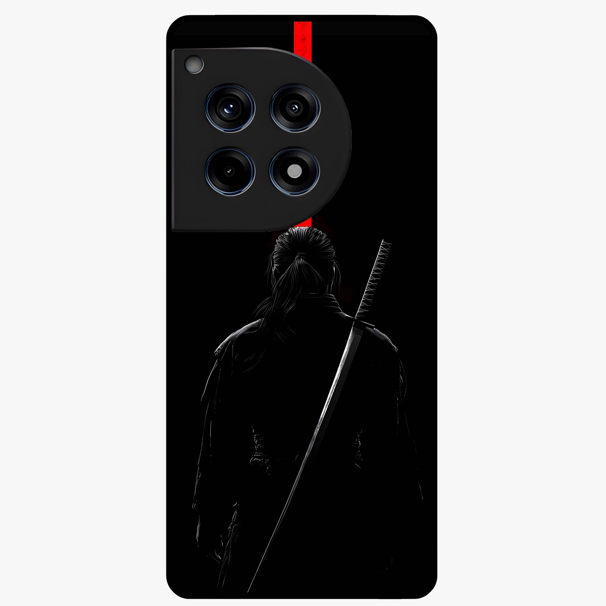 Silent Blade Resolve Glass Case for 1+12R bold front view featuring stealth warrior inspired artwork