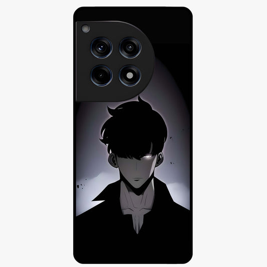 Silent Shadow Awakening Glass Case for 1+12R intense front view featuring dark warrior inspired artwork