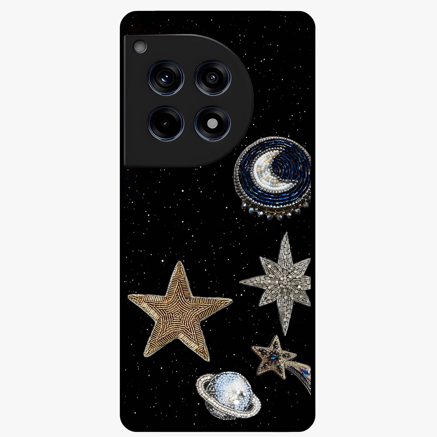 Starlit Cosmic Dreams Glass Case for 1+12R vibrant front view featuring galaxy inspired artistic artwork