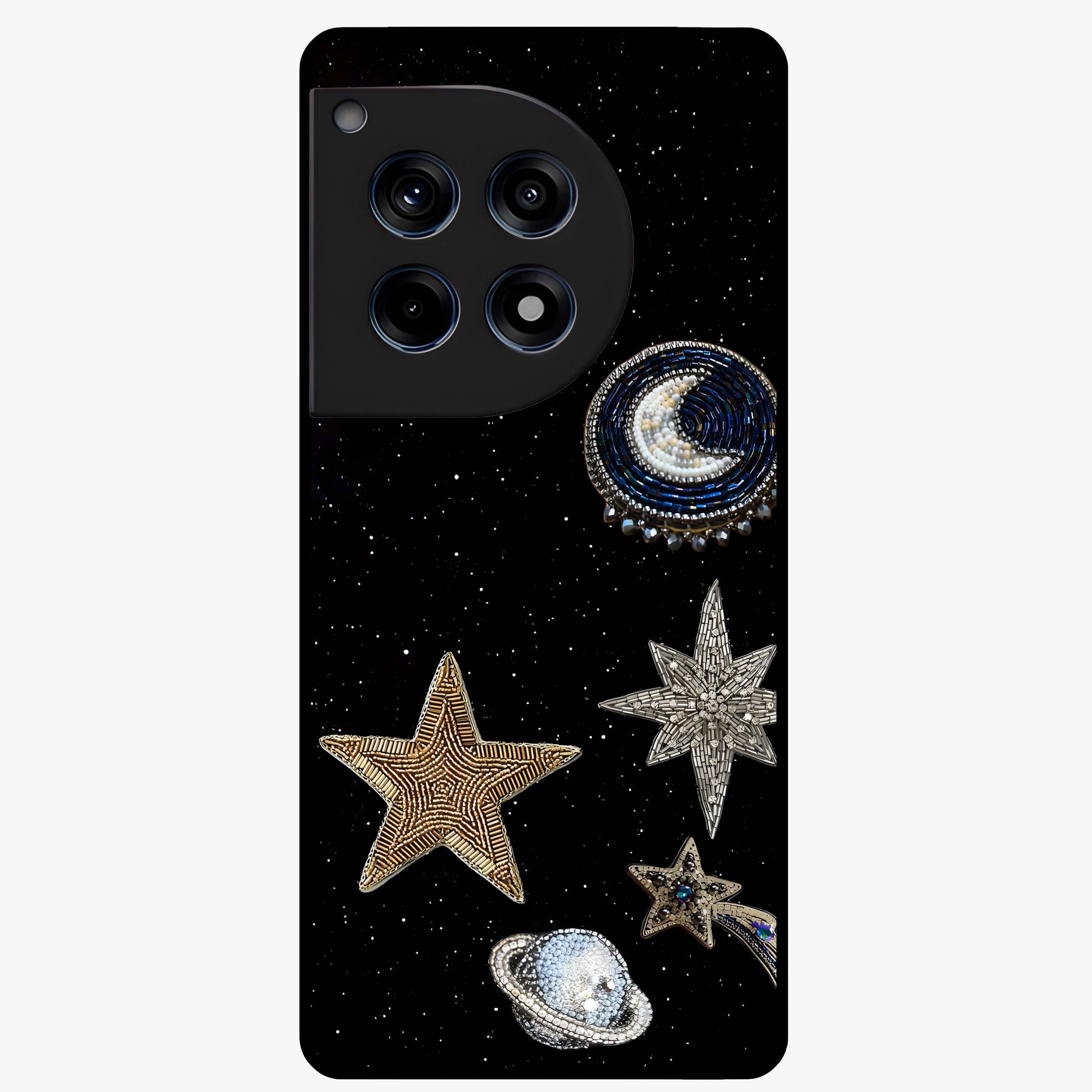 Starlit Cosmic Dreams Glass Case for 1+12R vibrant front view featuring galaxy inspired artistic artwork