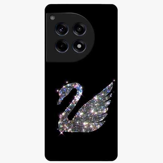 Starlit Swan Grace Glass Case for 1+12R graceful front view featuring swan artwork under shimmering night sky