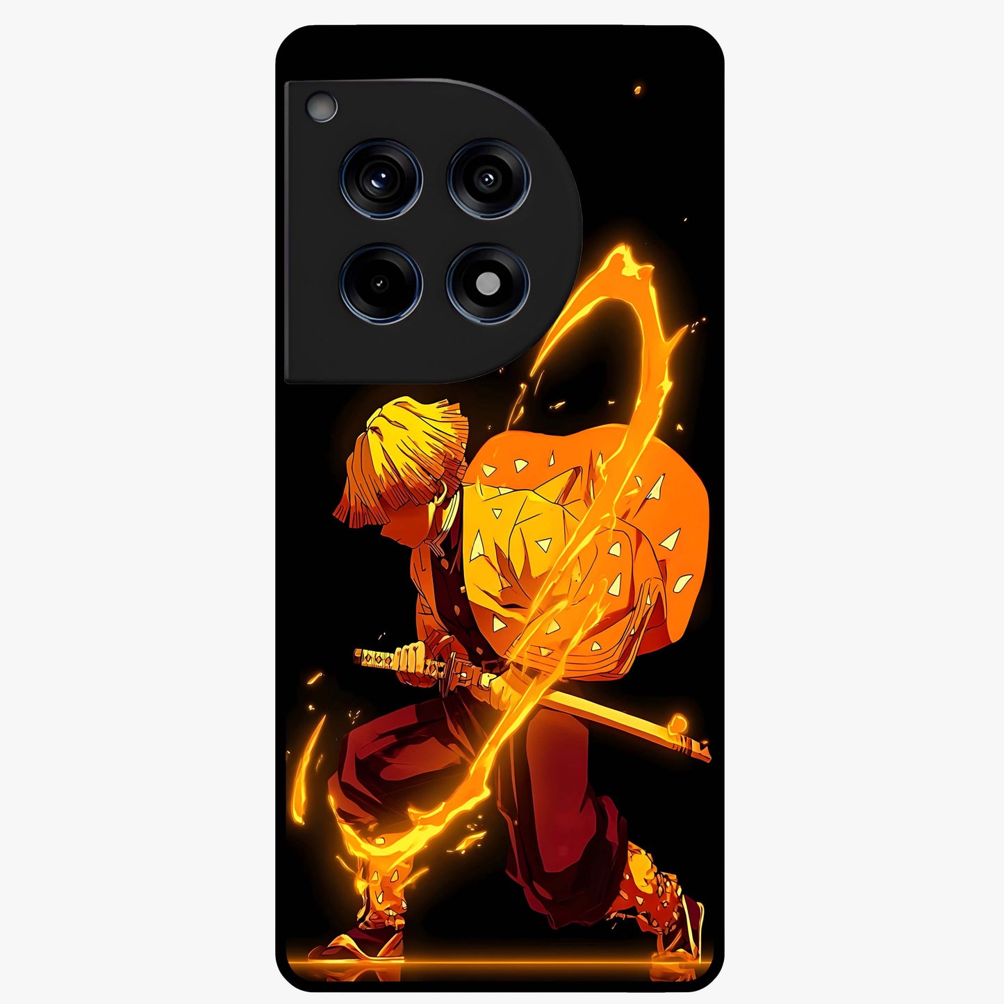 Thunder Flame Execution Glass Case for 1+12R intense front view featuring lightning and flame inspired artwork