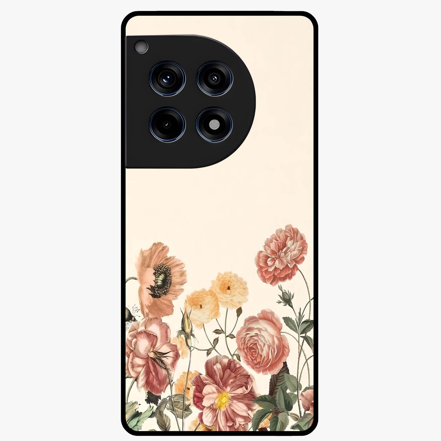 Timeless Garden Romance Glass Case for 1+12R elegant front view featuring classic floral garden artwork