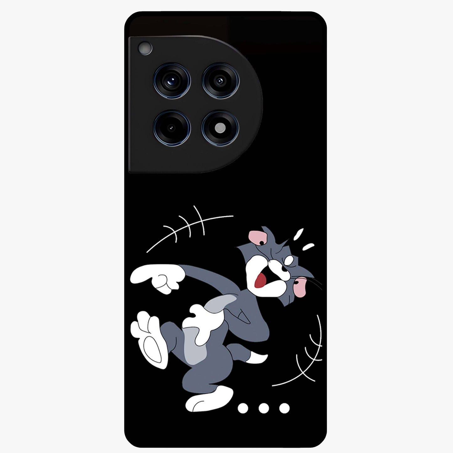 Tom in Trouble Glass Case for 1+12R playful front view featuring animated character artwork in humorous theme