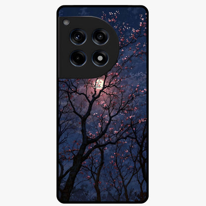 Twilight Sakura Serenade Glass Case for 1+12R elegant front view featuring cherry blossom artwork under twilight sky