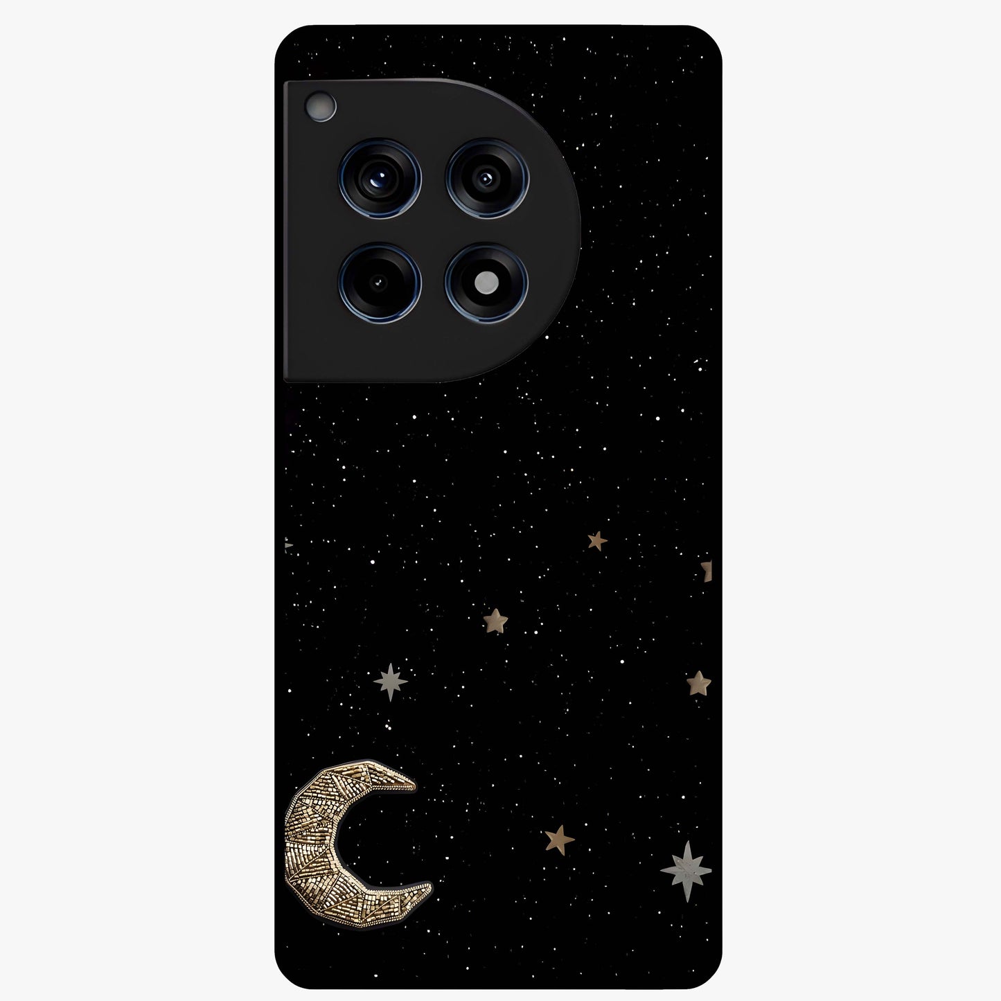 Twinkle Star With Half Moon Glass Case for 1+12R dreamy front view featuring star and crescent moon artwork
