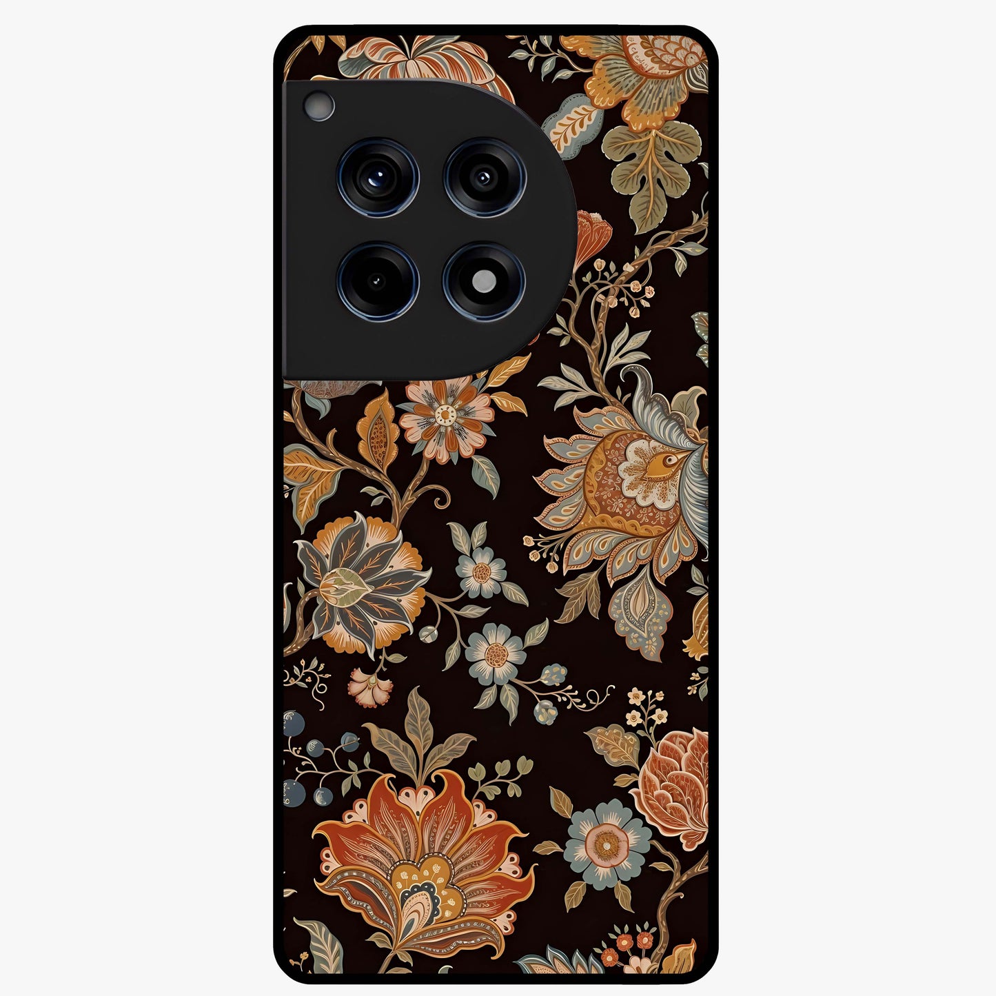 Vintage Floral Dream Glass Case for 1+12R dreamy front view featuring soft vintage inspired floral artwork