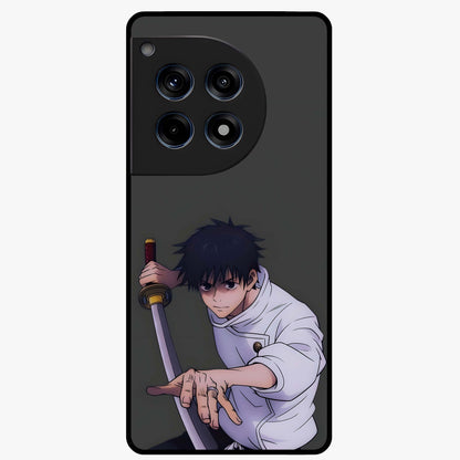 Void Silence Aesthetic Glass Case for 1+12R minimalist front view featuring dark abstract artwork with subtle tones