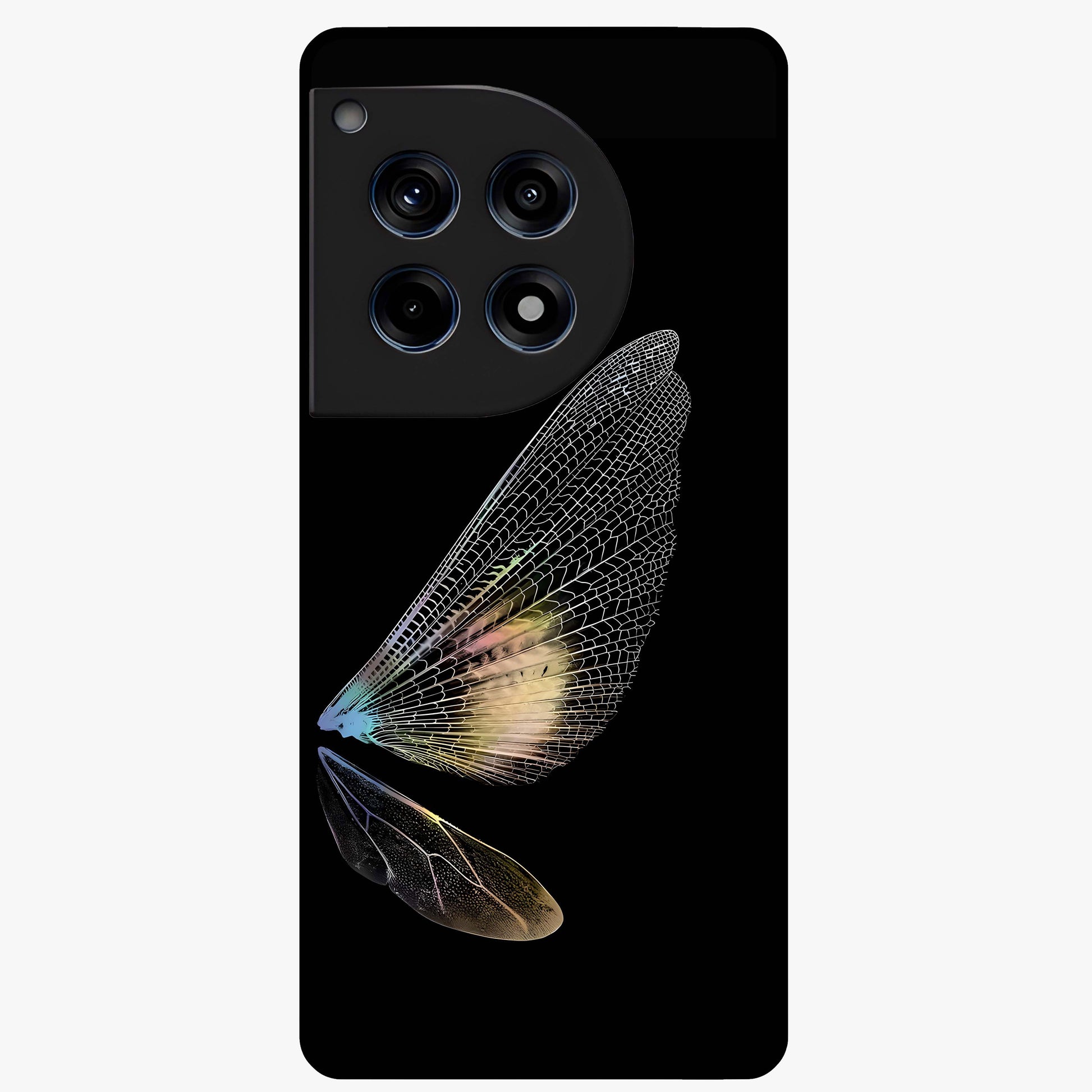 Whispers of Wings Glass Case for 1+12R elegant front view featuring feather or wing inspired artistic artwork