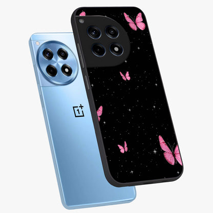 Blinking Butterfly Glass Case for 1+12R captured at a warm angle highlighting soft wing details, gloss, and edge clarity.