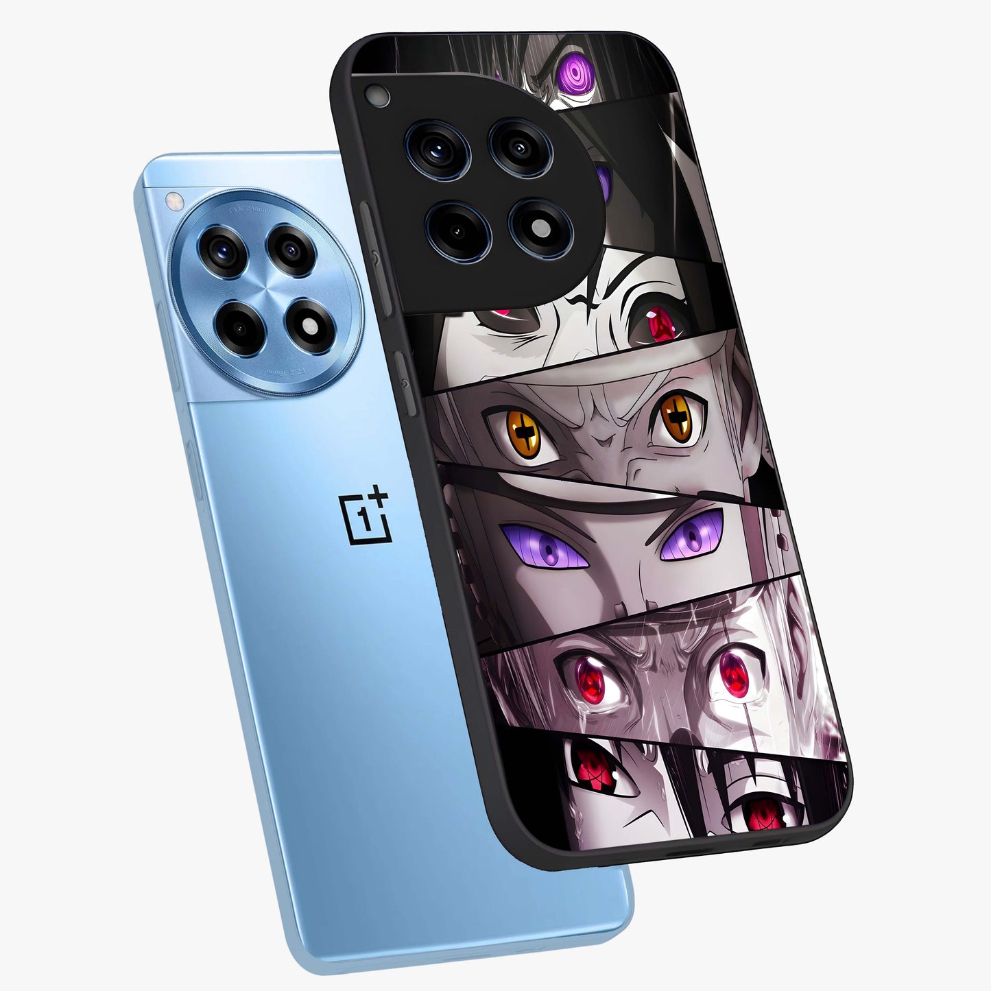 Eyes of Destiny Glass Case for 1+12R angled mockup showcasing glossy glass finish and intense detailing