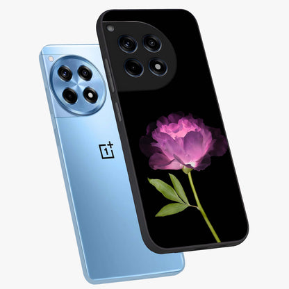 Glow Petal Bloom Glass Case for 1+12R angled mockup showcasing glossy finish and vibrant petal detailing