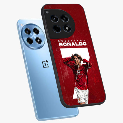 Goal Celebration Legacy Glass Case for 1+12R angled mockup showcasing glossy finish and dynamic action tones