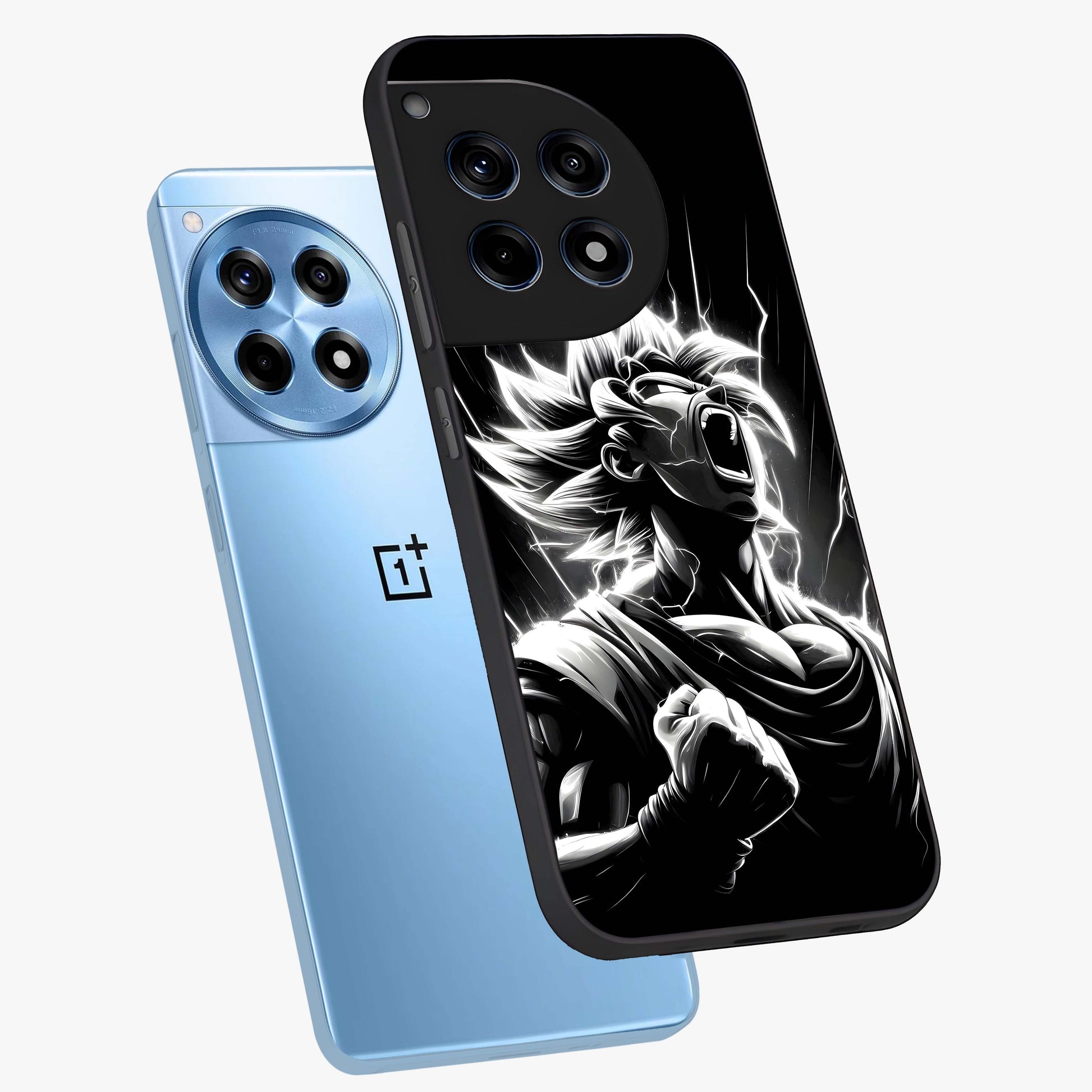 Limitless Power Unleashed Glass Case for 1+12R angled mockup showcasing glossy finish and dramatic power detailing