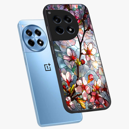 Radiant Bloom Glow Glass Case for 1+12R angled mockup showcasing glossy finish and luminous detailing