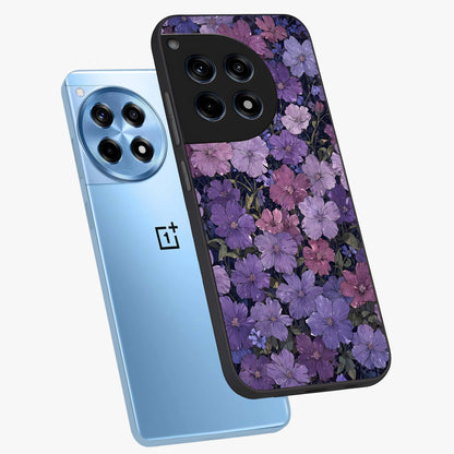 Velvet Bloom Tapestry Glass Case for 1+12R angled mockup showcasing glossy finish and deep velvet tones