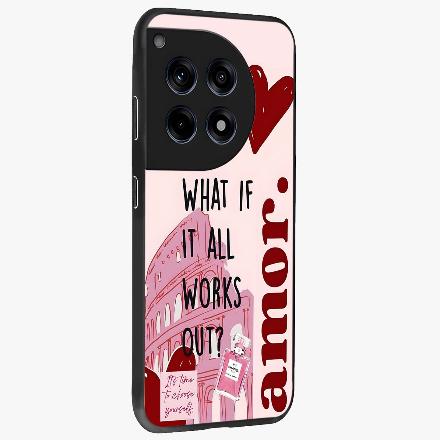 Amor Memory Scrapbook Glass Case for OnePlus 12R |1+12R