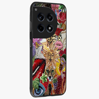 Beaded Fashion Jungle Glass Case for 1+12R side perspective highlighting rich bead detailing and premium edges