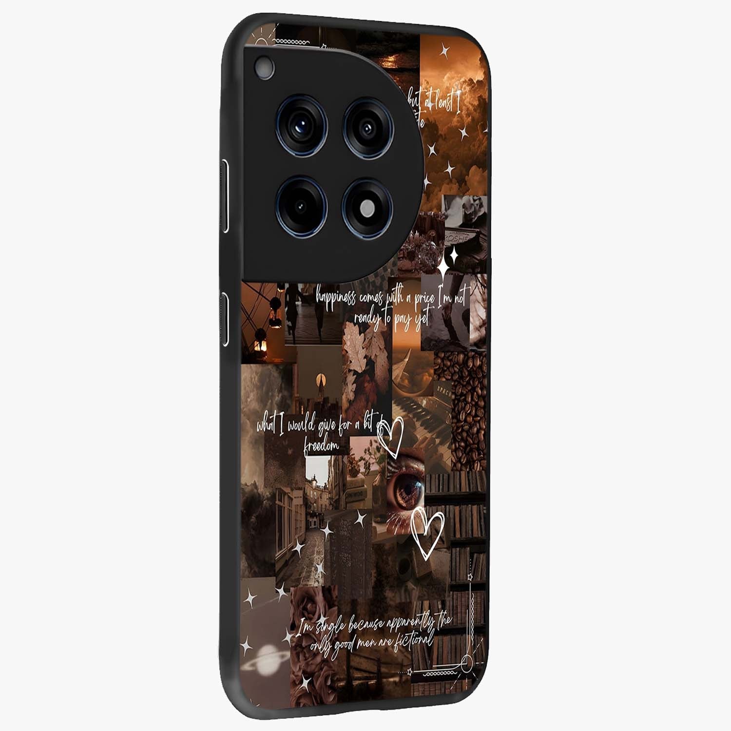 Bittersweet Aesthetic Chaos Glass Case for 1+12R side perspective highlighting vibrant textures and premium detailing