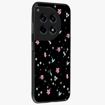 Black Aesthetic Wallpapers Glass Case for 1+12R side perspective highlighting sleek edges and premium dark design