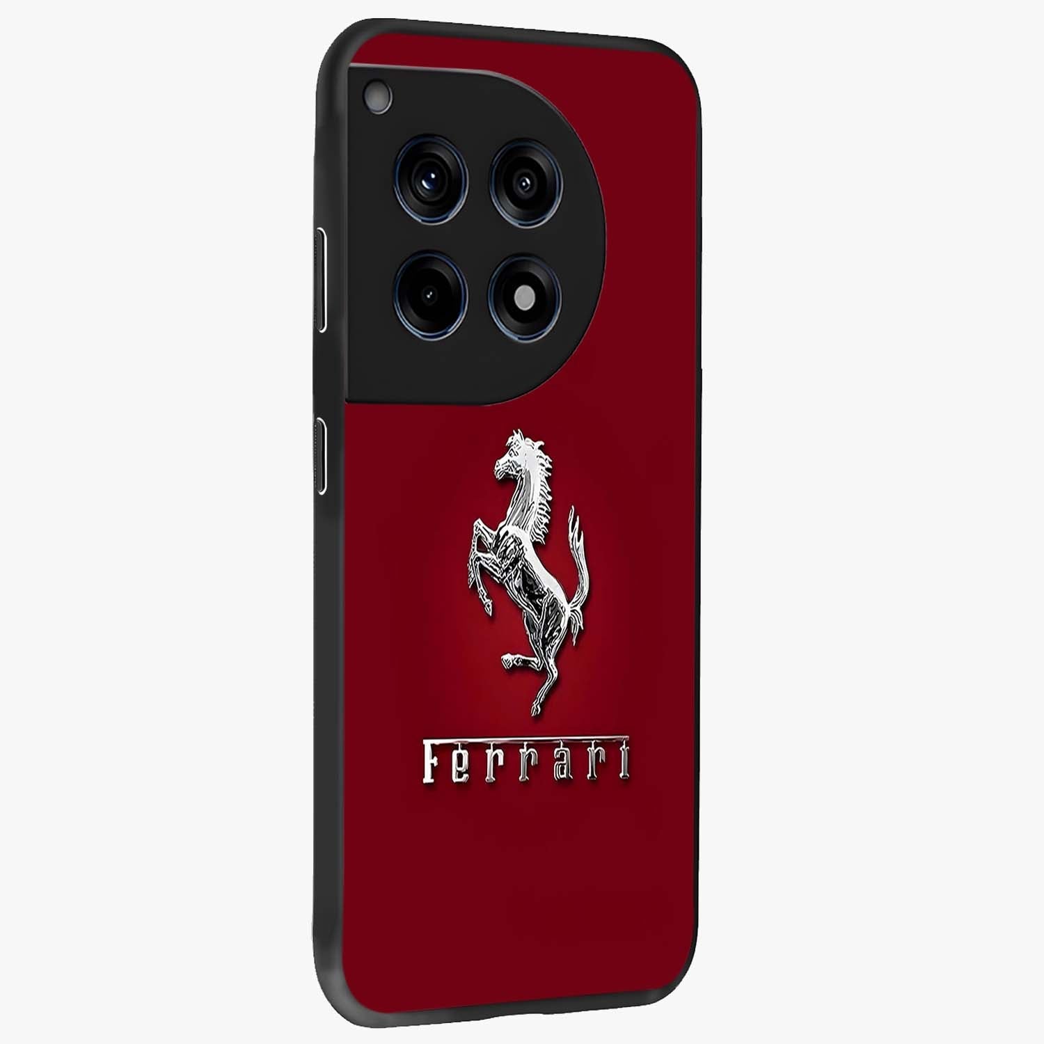 Crimson Stallion Prestige Glass Case for 1+12R side perspective highlighting refined textures and sleek premium build