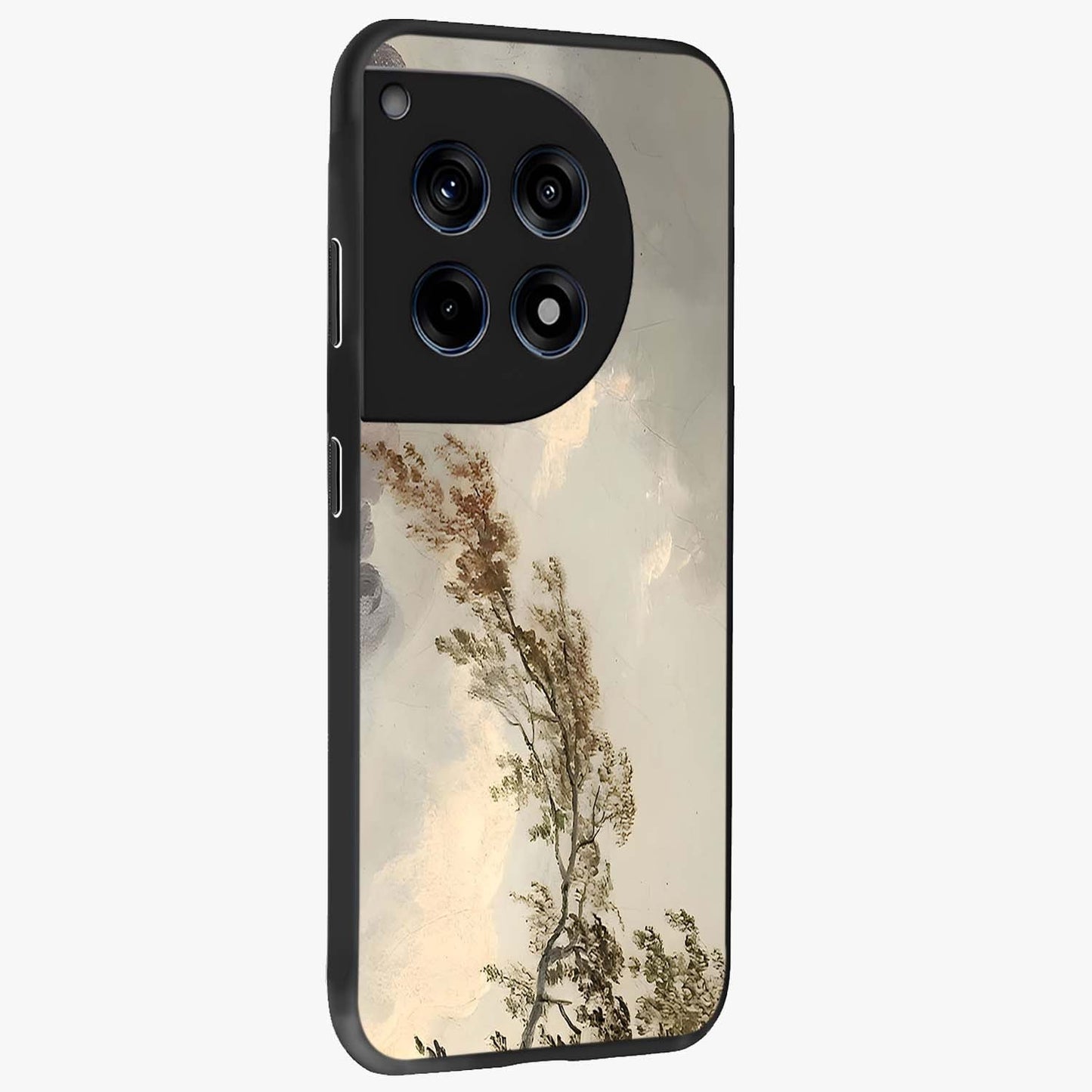 Dreamlike Wind Field Glass Case for 1+12R side perspective highlighting smooth gradients and premium edge finish