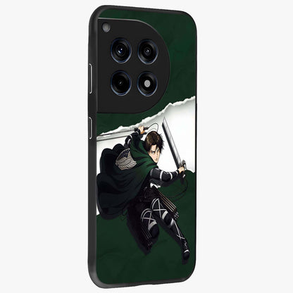 Emerald War Vanguard Glass Case for 1+12R side perspective highlighting dramatic textures and premium edges