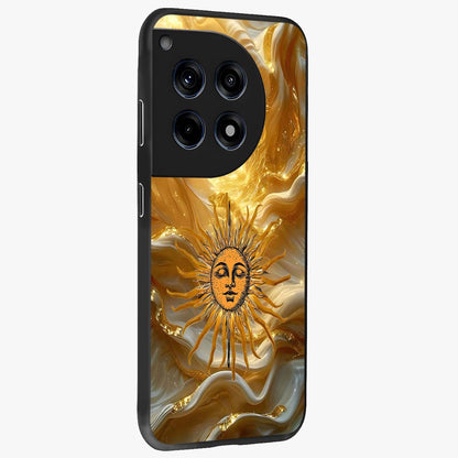 Eternal Golden Glow Glass Case for 1+12R side perspective highlighting rich glow detailing and premium edges