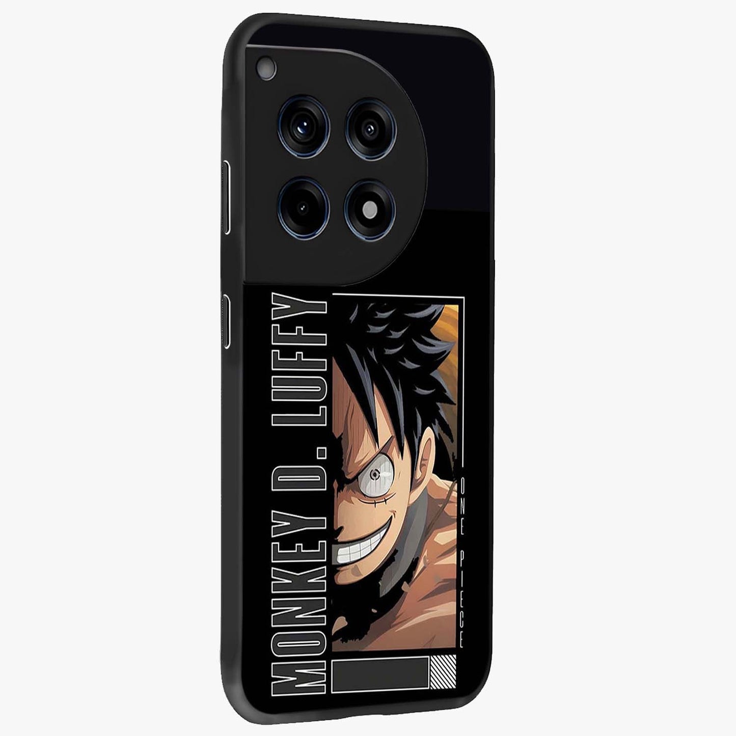 Fearless Pirate Smile Glass Case for 1+12R side perspective highlighting detailed character illustration and sleek build