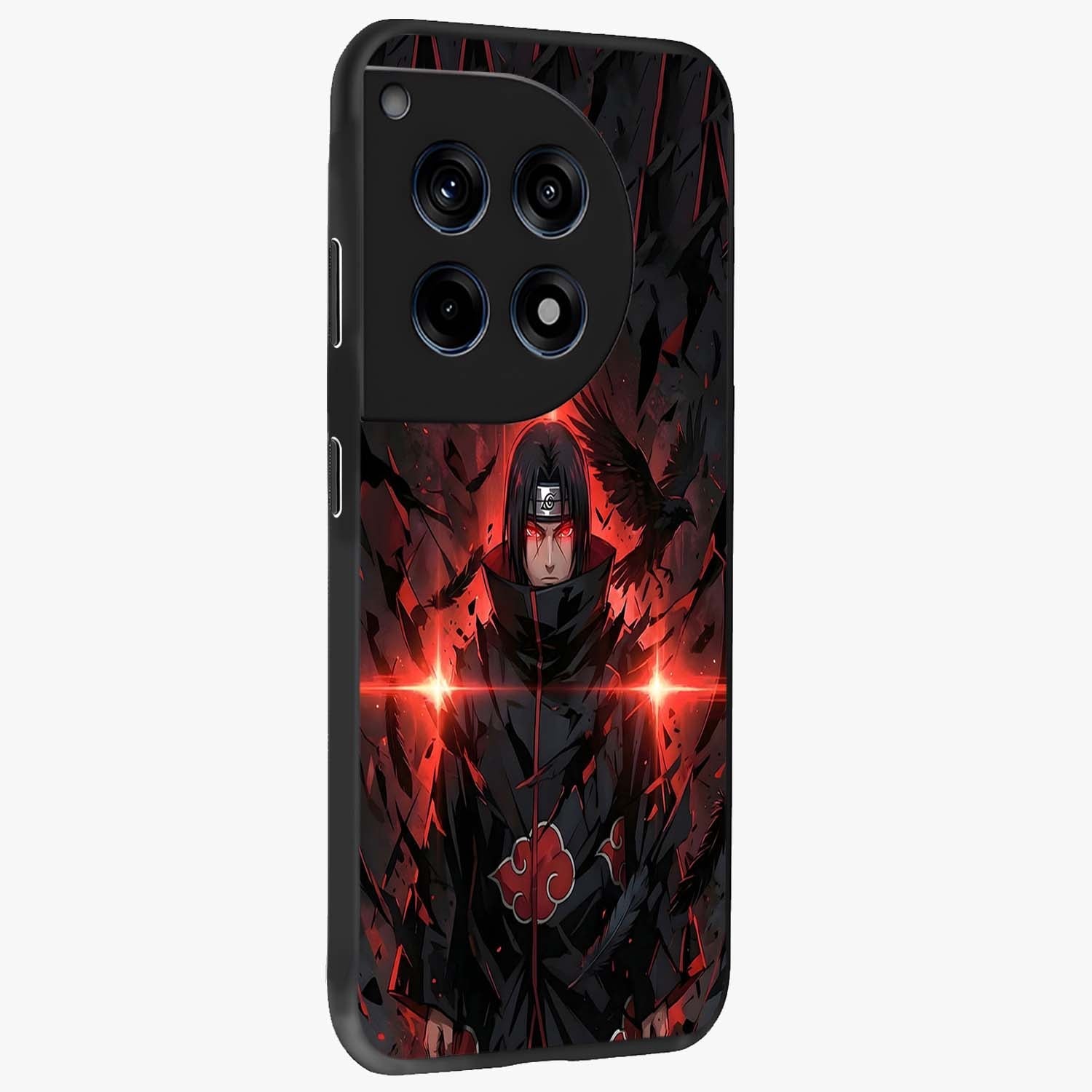 Focused Blade Discipline Glass Case for 1+12R side perspective highlighting sleek weapon inspired textures and premium edges