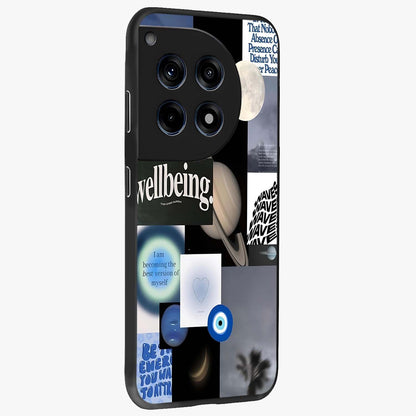 Galactic Energy Collage Glass Case for 1+12R side perspective highlighting bold abstract detailing and sleek build