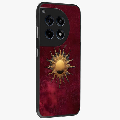 Golden Bloom Fields Glass Case for 1+12R side perspective highlighting delicate bloom textures and premium edges