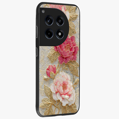 Golden Celestial Charm Glass Case for 1+12R side perspective highlighting luminous detailing and premium edge finish
