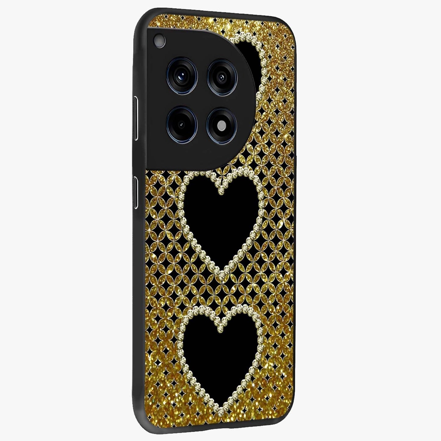Golden Leaf Dreams Glass Case for 1+12R side perspective highlighting delicate leaf textures and smooth build