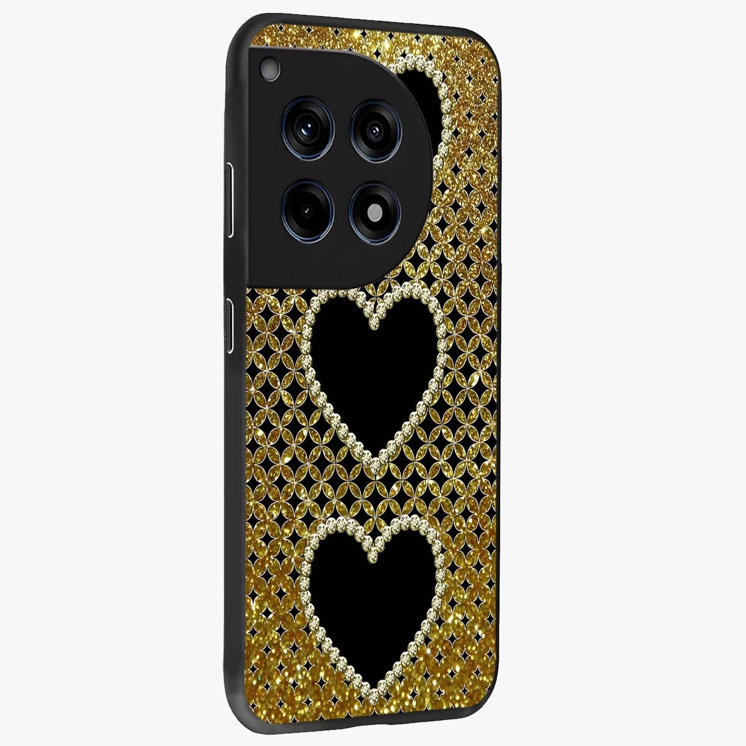 Golden Leaf Dreams Glass Case for 1+12R side perspective highlighting delicate leaf textures and smooth build