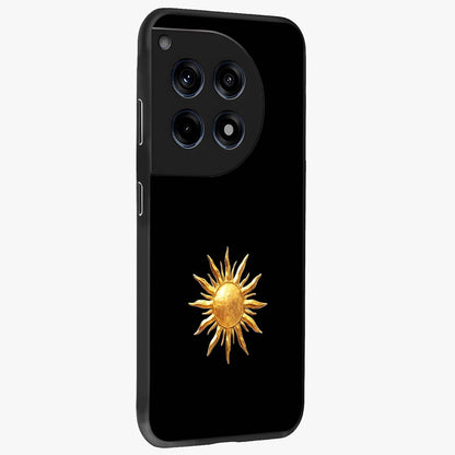 Golden Wave Rise Glass Case for 1+12R side perspective highlighting smooth wave textures and premium edges