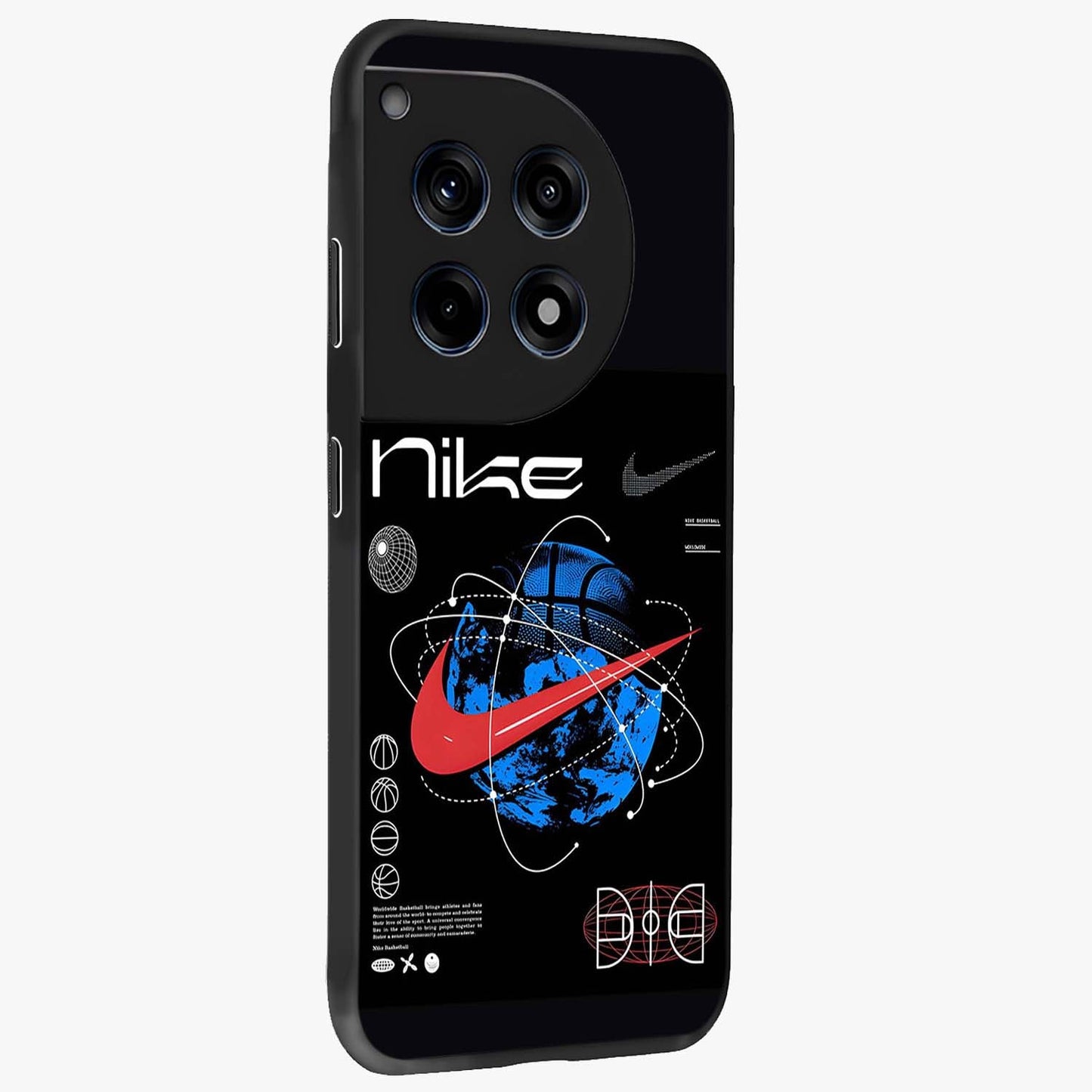 Gravity Sports Fusion Glass Case for 1+12R side perspective highlighting sharp textures and sleek premium build