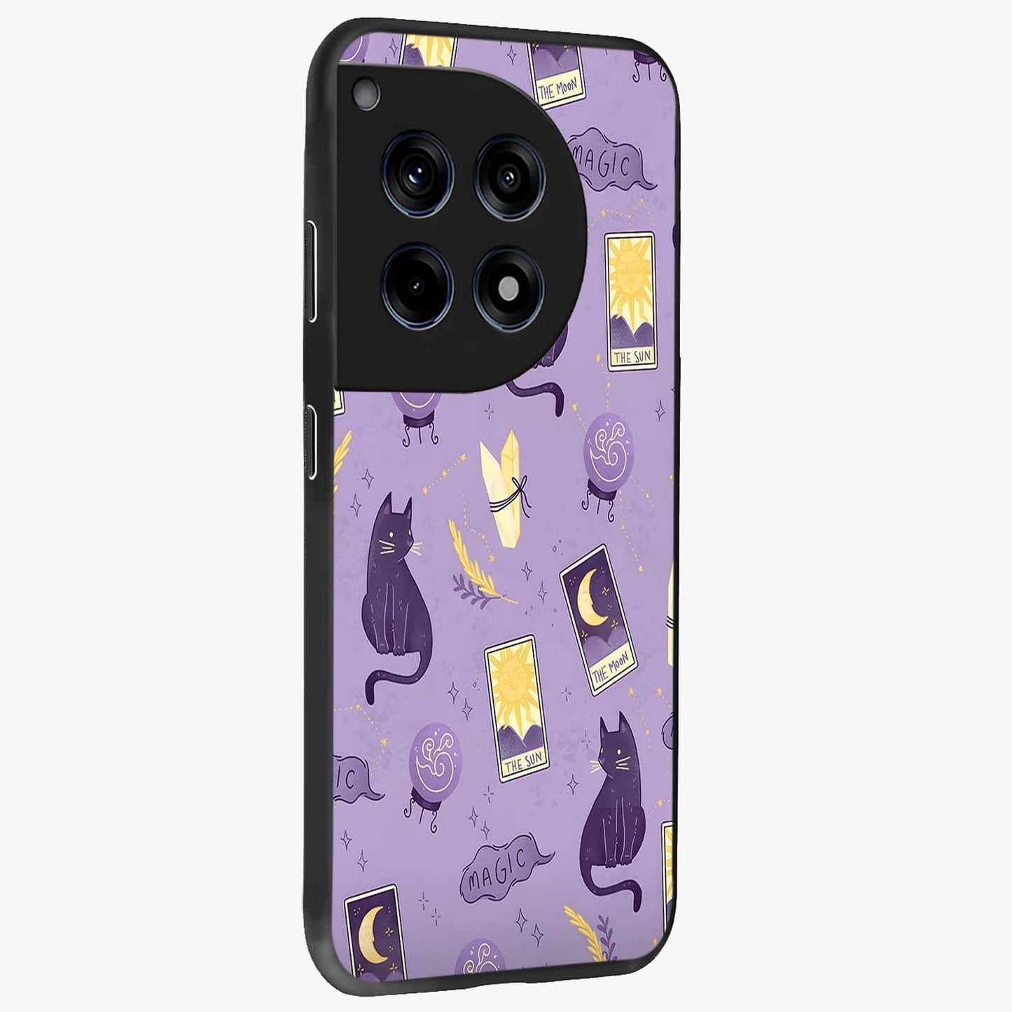 Humble Magic Cats Glass Case for 1+12R displayed upright for cute mystical visibility and premium finish.