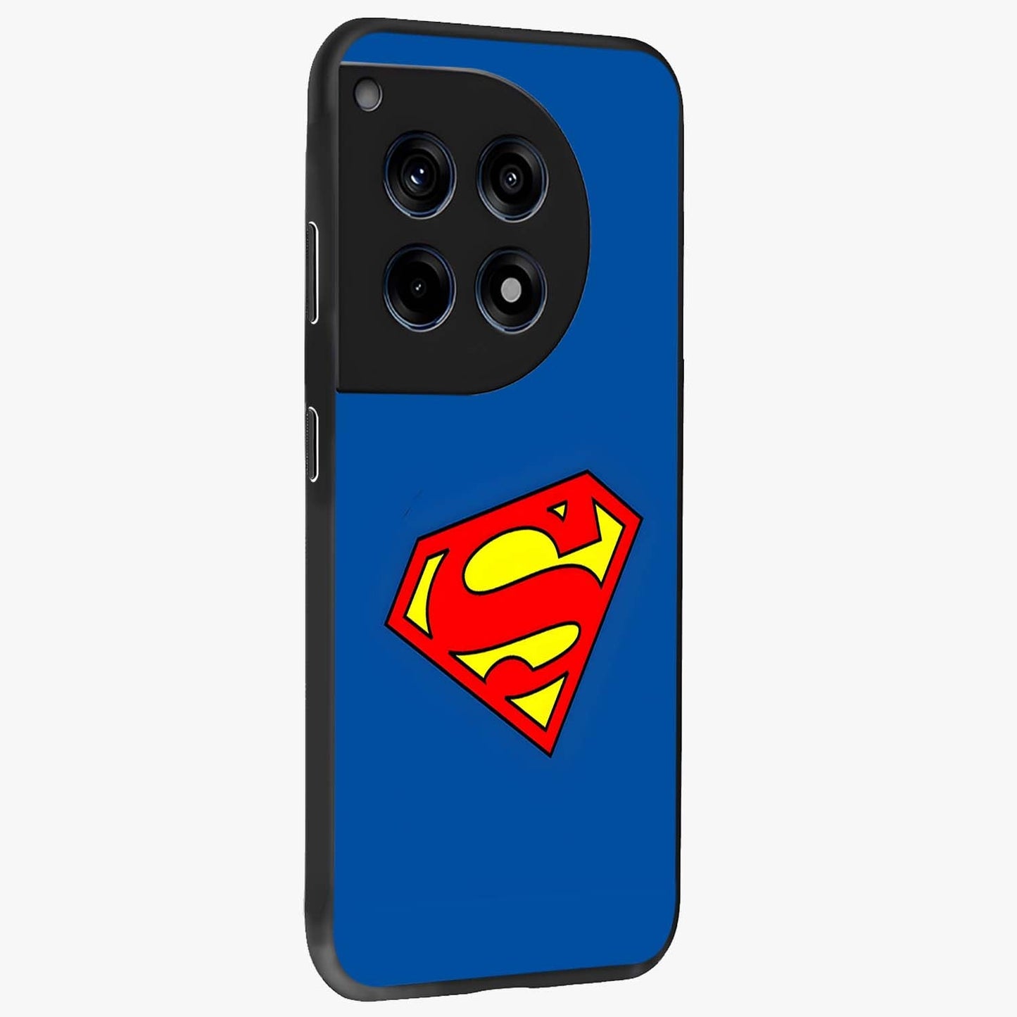 Legendary Hero Emblem Glass Case for 1+12R side perspective highlighting sharp emblem textures and premium edges