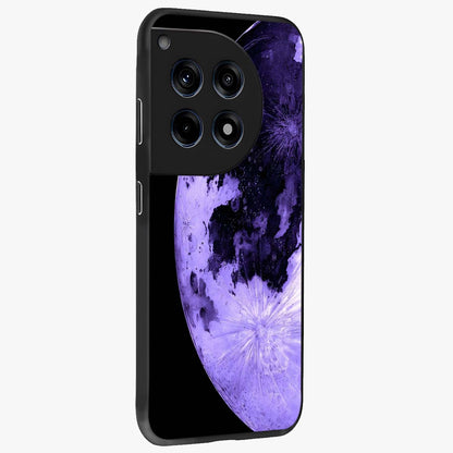 Lunar Glow in Violet Glass Case for 1+12R side perspective highlighting celestial detailing and smooth build