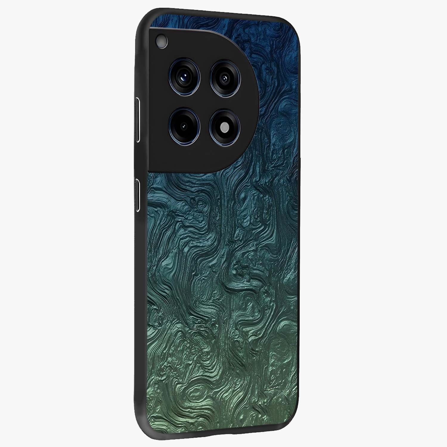 Marble Dream Blur Glass Case for 1+12R side perspective highlighting refined marble textures and premium edges