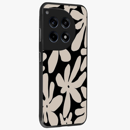 Monochrome Petal Dance Glass Case for 1+12R side perspective highlighting refined textures and premium edges
