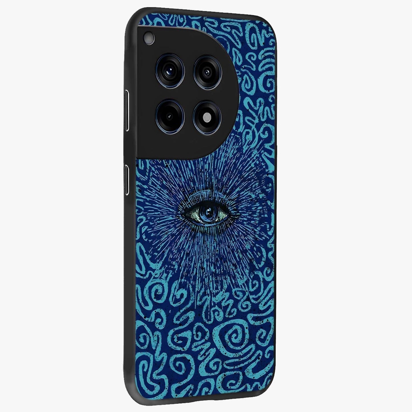 Mystic Inner Eye Glass Case for 1+12R side perspective highlighting bold detailing and smooth edges