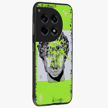 Neo Graffiti Rebellion Glass Case for 1+12R side perspective highlighting vibrant street textures and premium edges