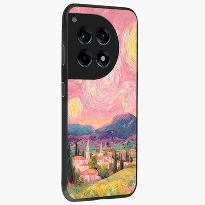 Pastel Starry Village Glass Case for 1+12R side perspective highlighting serene scenic textures and premium edges