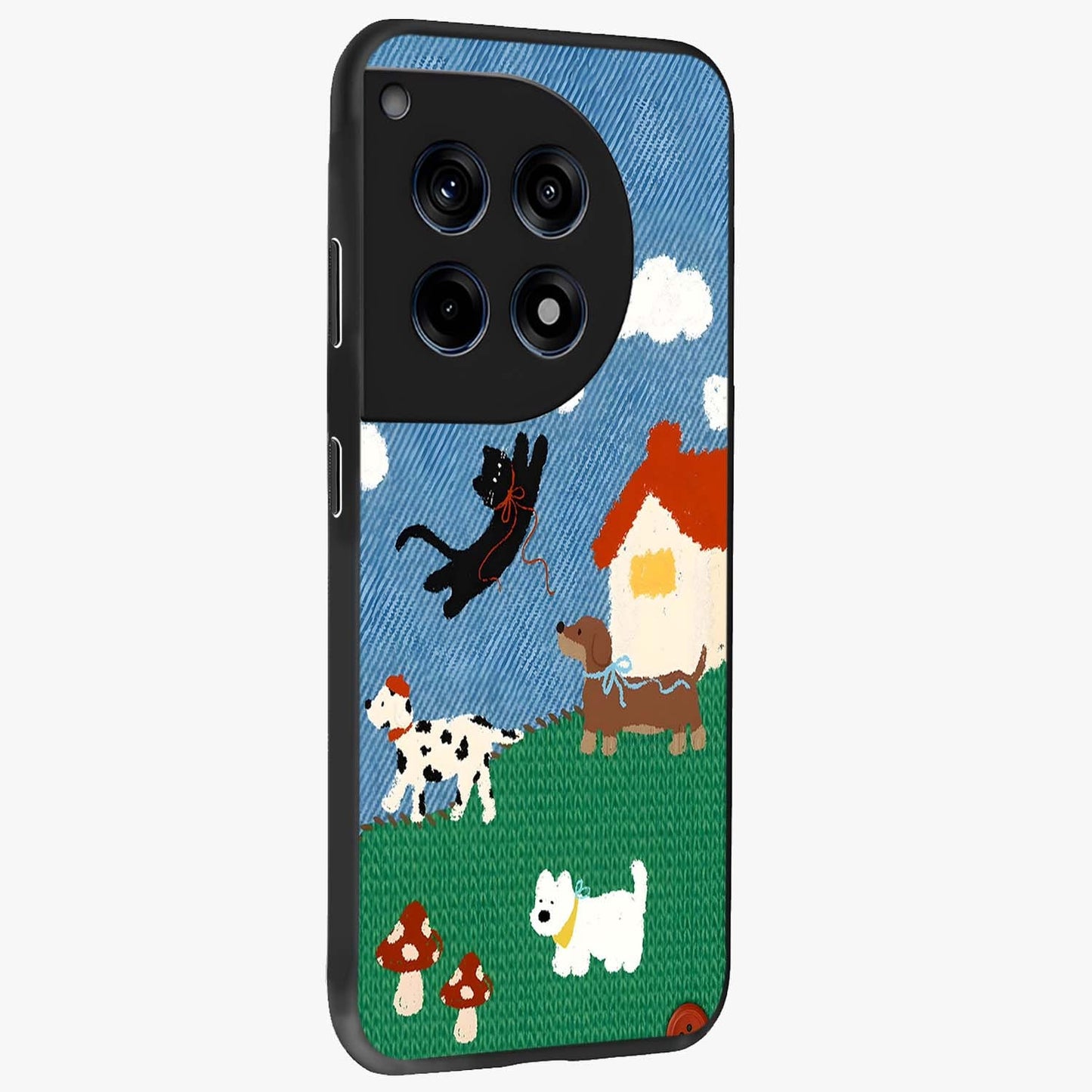 Pet Adventures Glass Case for 1+12R side perspective highlighting charming illustration textures and premium edges