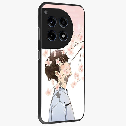 Pink Blossom Boy Glass Case for 1+12R side perspective highlighting delicate floral textures and sleek build
