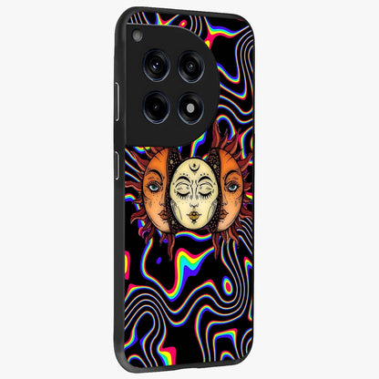 Psychedelic Sun Glass Case for 1+12R side perspective highlighting vivid gradients and premium edge finish