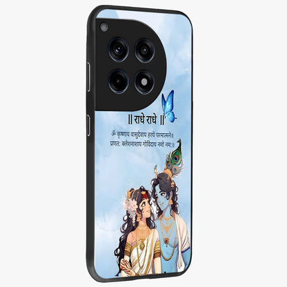 Radha Krishna Eternal Glass Case for 1+12R side perspective highlighting detailed illustration textures and smooth build