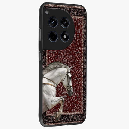 Royal Rider Tapestry Glass Case for 1+12R side perspective highlighting intricate textures and premium edges